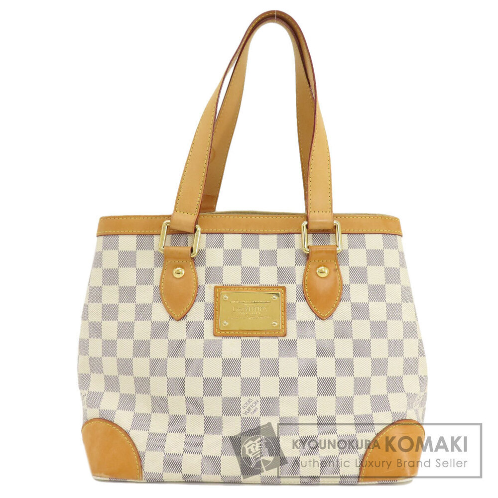 Louis Vuitton Hampstead Damier Azur White Tote Bag Canvas